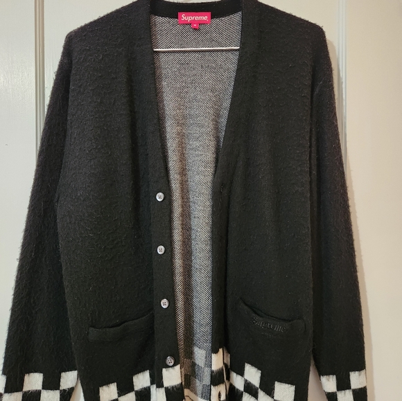 Supreme Checkered Mohair Brushed Cardigan - Picture 1 of 3